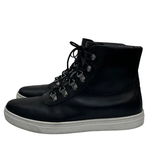 Helm Boots Men's SZ 9.5 M Cole Black Leather Lace Up Ankle Chukka Boots Shoes