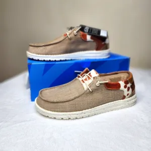 Hey Dude Wendy Cow Pieced Shoes