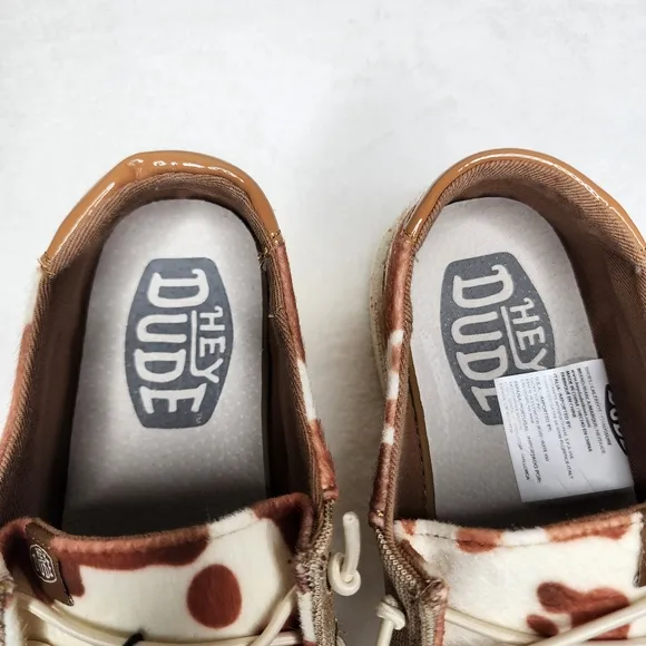 Hey Dude Wendy Cow Pieced Shoes