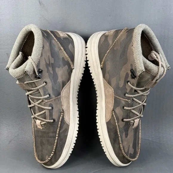 Heydude Men's Hey Dude Bradley Woodland Camo sneaker shoes size 10