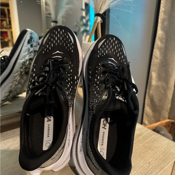 Hoka Black and White Running Shoes