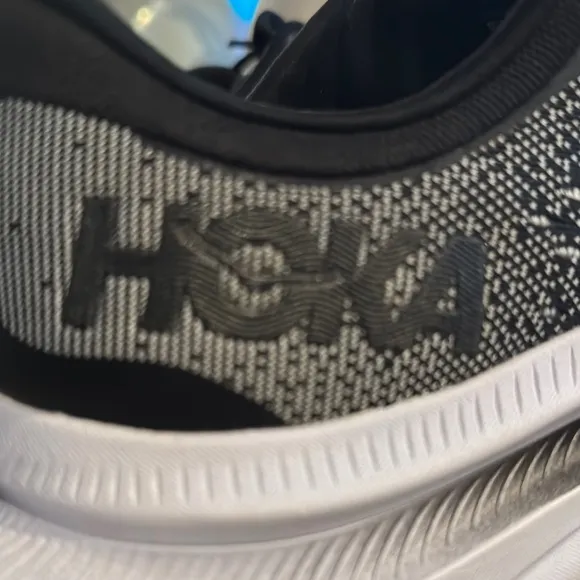 Hoka Black and White Running Shoes