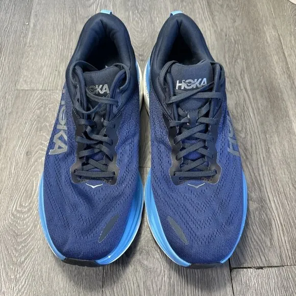 Hoka Bondi 8 Men 12 2E Wide High Cushioned Durable Running Shoes Retail$165