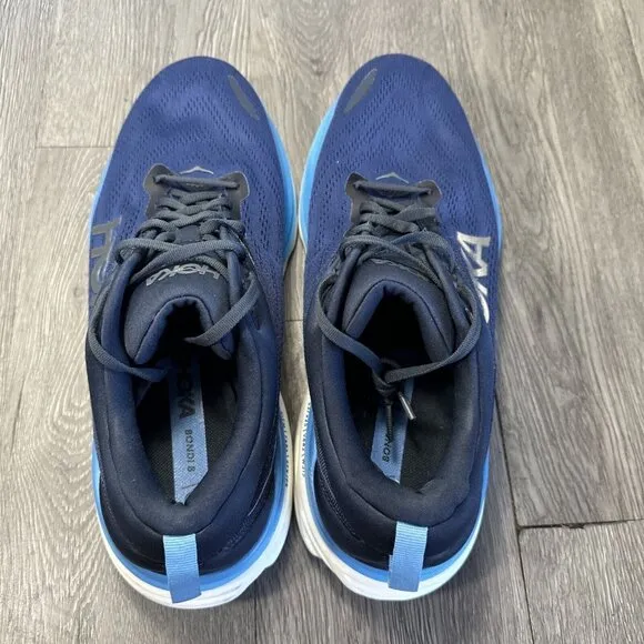 Hoka Bondi 8 Men 12 2E Wide High Cushioned Durable Running Shoes Retail$165