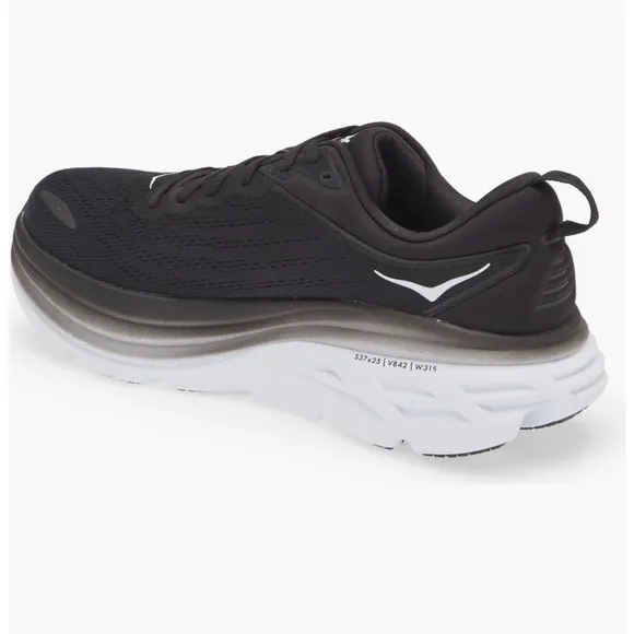 HOKA BONDI  8 Running black and white Shoe men’s size 9D  new