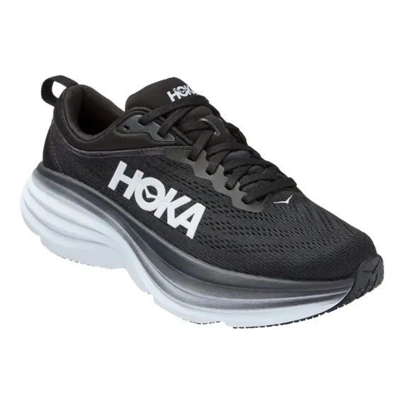 HOKA BONDI  8 Running black and white Shoe men’s size 9D  new