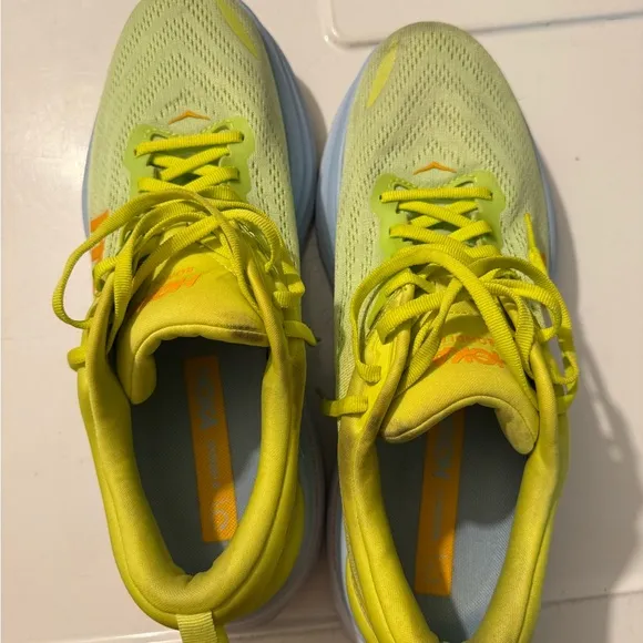 Hoka Bondi 8 Yellow Running Shoes
