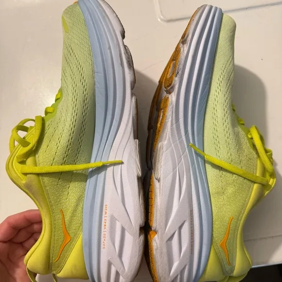 Hoka Bondi 8 Yellow Running Shoes