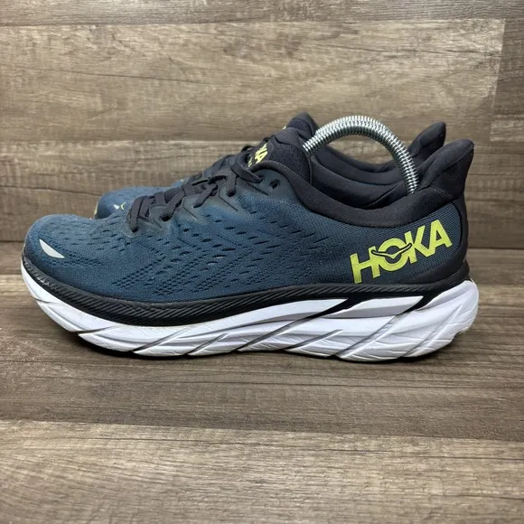 Hoka Clifton 8 Green Mens US Size 10 EUR 44 1119393 BCBT Running Shoes