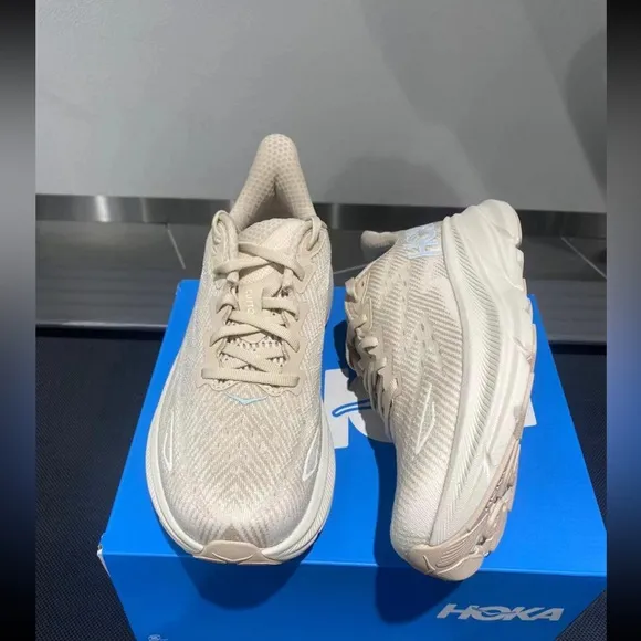 Hoka Clifton Athletic Shoes with Cushioned Midsole and Mesh Upper
