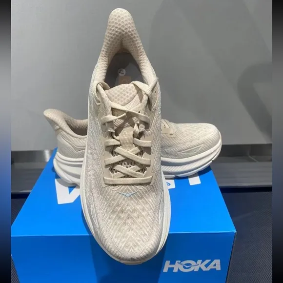Hoka Clifton Athletic Shoes with Cushioned Midsole and Mesh Upper