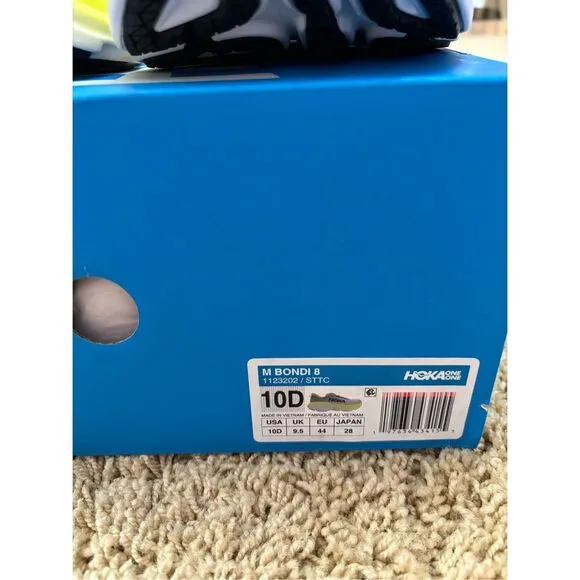 HOKA MEN'S BONDI 8 Size 10S NIB