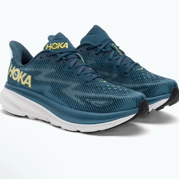 HOKA men's running shoes Clifton 9 midnight ocean/bluesteel Size 10D
