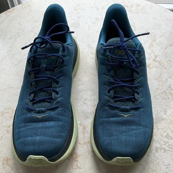 Hoka One M Mach 4 Men’s Size 10D 1113528 BCBLC Blue Coral Black Running Shoes