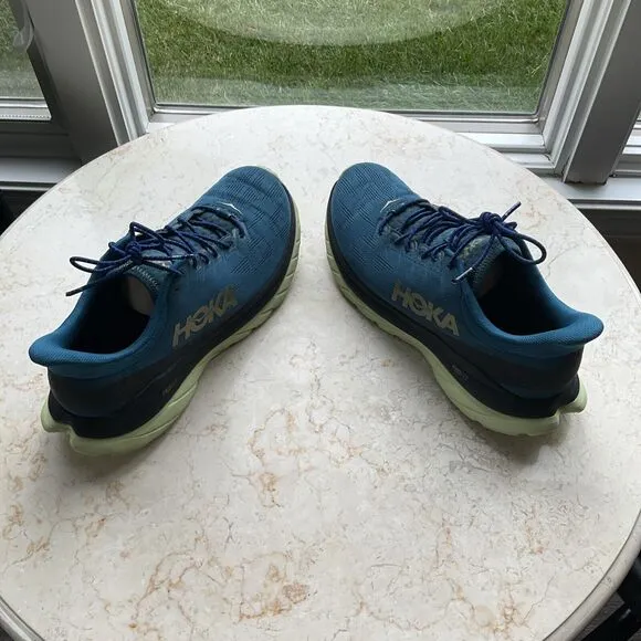 Hoka One M Mach 4 Men’s Size 10D 1113528 BCBLC Blue Coral Black Running Shoes