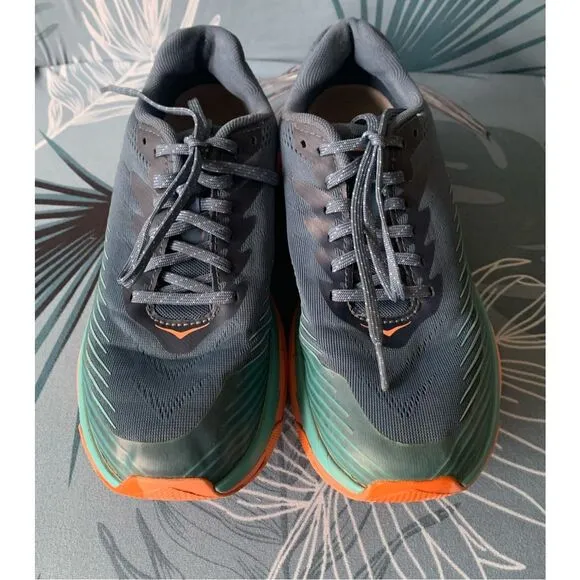 Hoka One One blue orange TORRENT 2 Running Gym Shoes Sneakers women’s 9