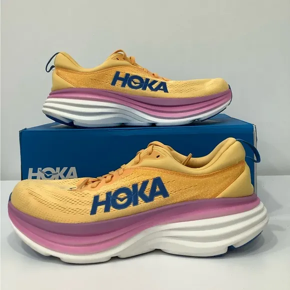Hoka One One Bondi 8 Woman Running Shoes Sneaker Impala Cyclamen Size 12 B
