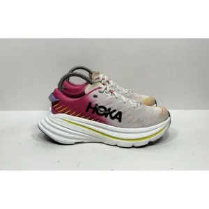 Hoka One One Bondi X Women's Size 6 Running Shoes Pink White 1113513 BDBPY