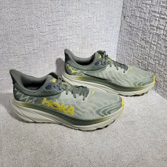 Hoka One One Challenger ATR 7 Mens Size 13D Olive Haze Low Top Running Shoes