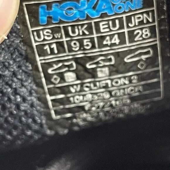 HOKA One One Clifton 2 Women’s Size 11 Running Shoes Grey