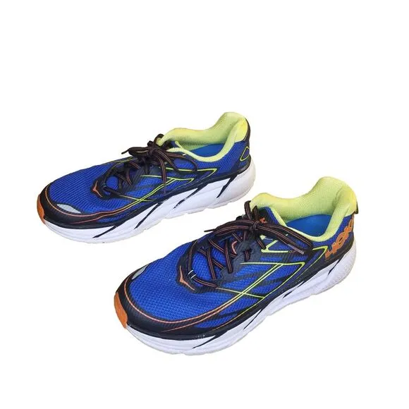 Hoka One One Clifton 3 Men's Size 12 Blue Running Shoes Sneakers 1012046BRON