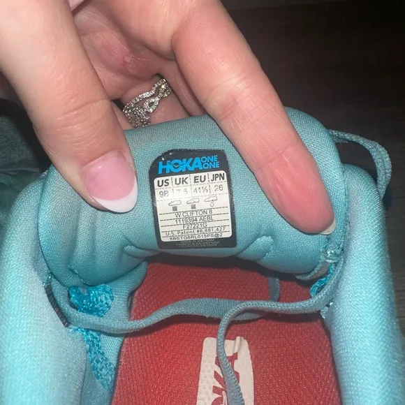 Hoka One One Clifton 8 1119394 Aqua  Running Shoes Womens size 9B