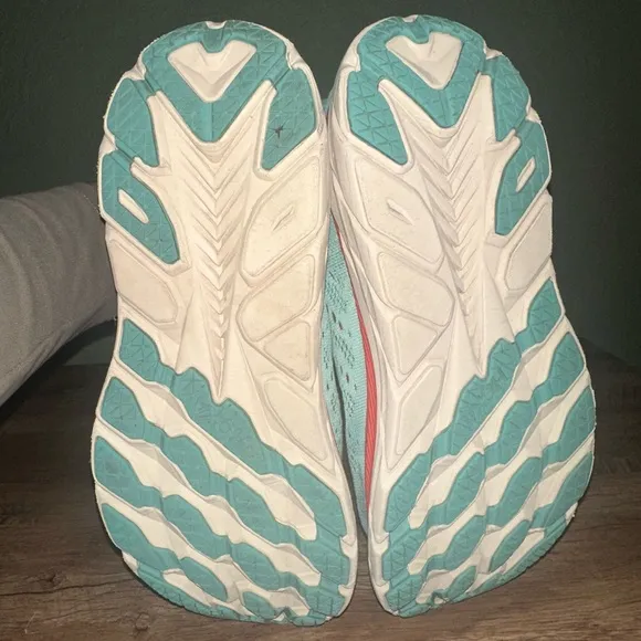 Hoka One One Clifton 8 1119394 Aqua  Running Shoes Womens size 9B