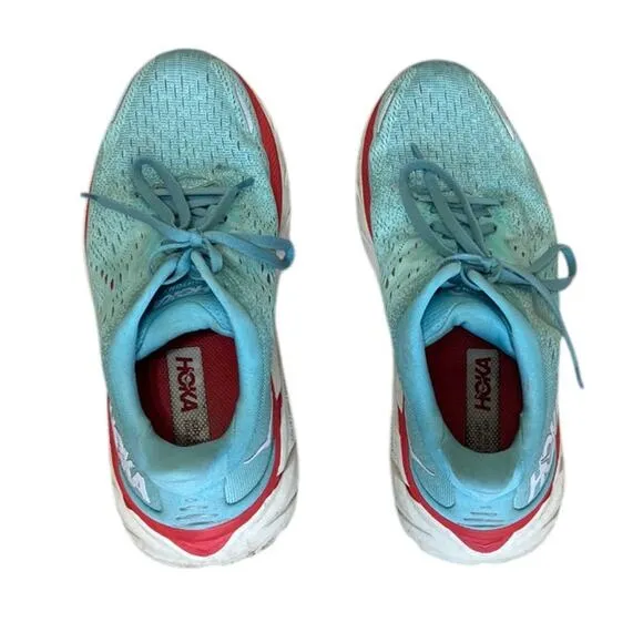 Hoka One One Clifton 8 Sneakers Women 9 Blue Running Runner Walking Activewear