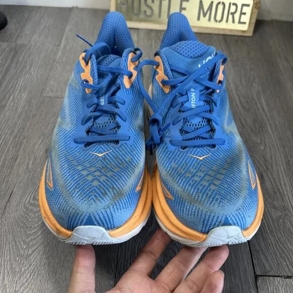 Hoka One One Clifton 9 1127895 CSAA Blue Running Shoes Sneakers Men's Size 13 D