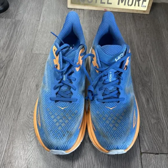 Hoka One One Clifton 9 1127895 CSAA Blue Running Shoes Sneakers Men's Size 13 D