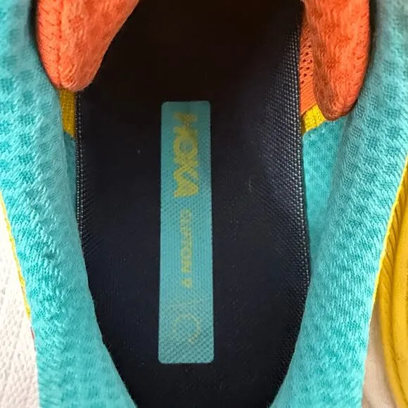 Hoka‎ One One Clifton 9 Running Shoes Mens 10.5 D Passion Fruit Maize Sneakers