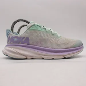 Hoka One One Clifton 9 Youth Size 5.5 MD Shoes Green Purple Running 1131170 SOLM