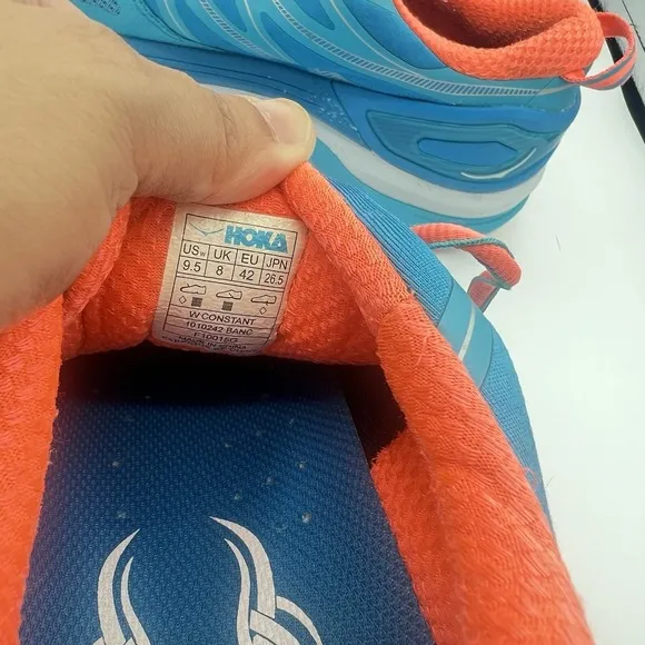Hoka One One Constant Women's Size 9.5 Running Shoes Blue Atoll Neon Coral
