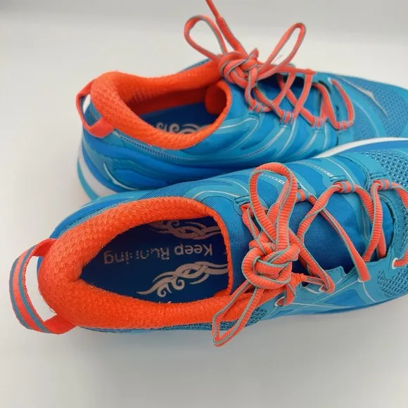 Hoka One One Constant Women's Size 9.5 Running Shoes Blue Atoll Neon Coral