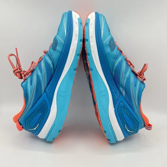 Hoka One One Constant Women's Size 9.5 Running Shoes Blue Atoll Neon Coral