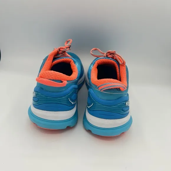Hoka One One Constant Women's Size 9.5 Running Shoes Blue Atoll Neon Coral