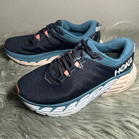 HOKA One One Gaviota 3 Sneakers Women's Navy Running Shoes Size 9D