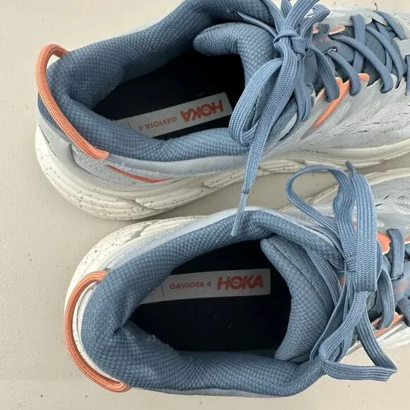 Hoka One One Gaviota 4 Athletic Running Shoes Womens Size 9.5 B Blue Fog Fair
