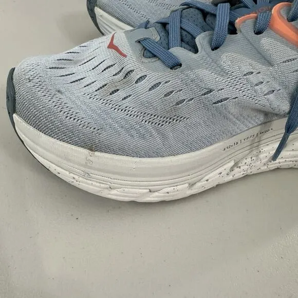 Hoka One One Gaviota 4 Athletic Running Shoes Womens Size 9.5 B Blue Fog Fair
