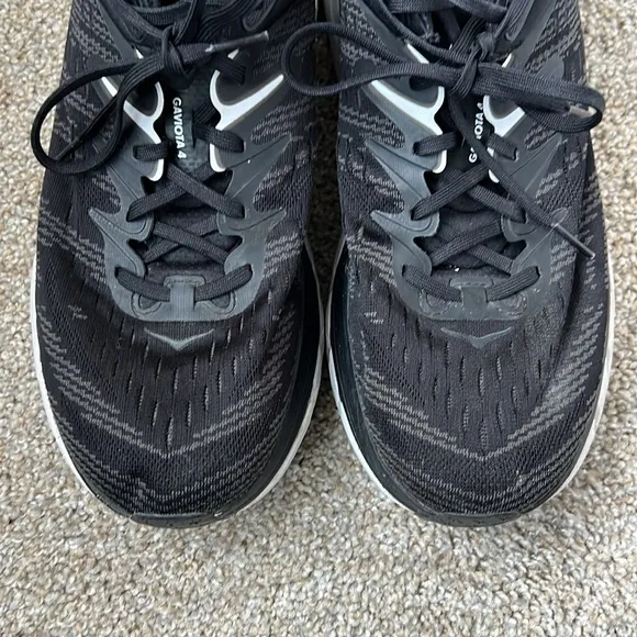 Hoka One One Gaviota 4 Black White Running Shoes Mens 12.5
