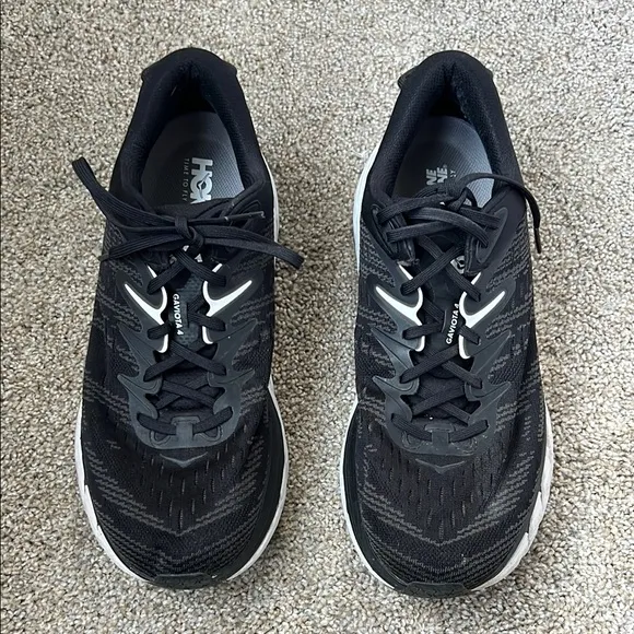 Hoka One One Gaviota 4 Black White Running Shoes Mens 12.5