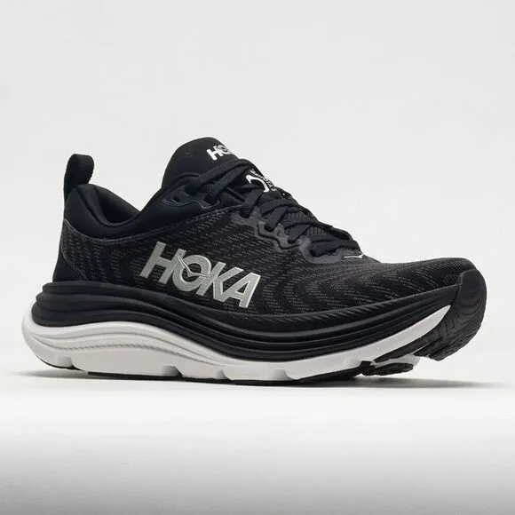 Hoka One One Gaviota 5 1134235-BWHT Sneaker Women 6.5 Black Running Shoe KHD1115