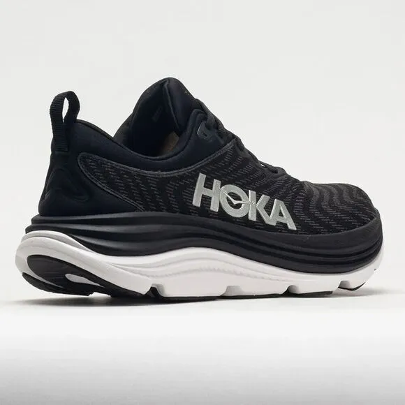 Hoka One One Gaviota 5 1134235-BWHT Sneaker Women 6.5 Black Running Shoe KHD1115
