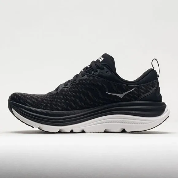 Hoka One One Gaviota 5 1134235-BWHT Sneaker Women 6.5 Black Running Shoe KHD1115