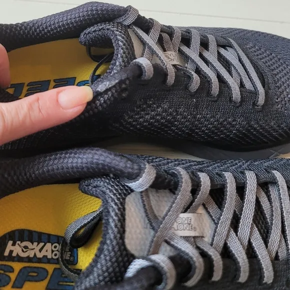Hoka One One Hupana 2 Running Shoes in Black / Blackened Pearl - Like New