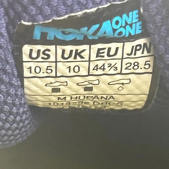 Hoka One One Hupana Sneakers Men's Size 10.5 Knit Running Shoes Tropical Blue
