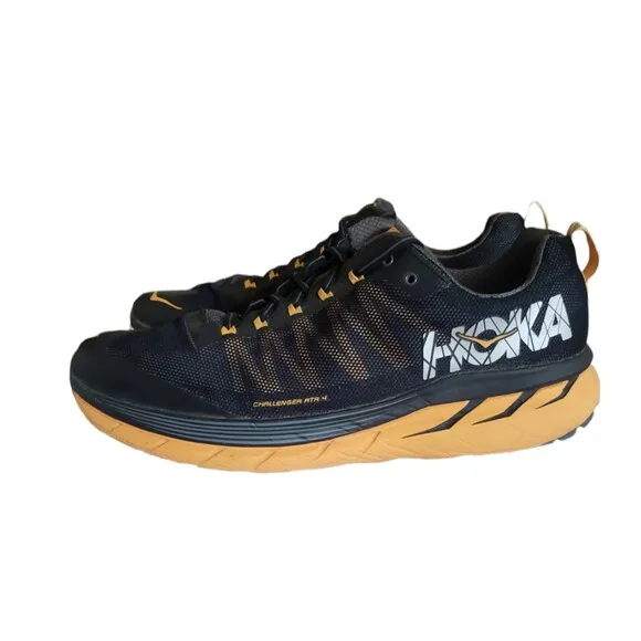 Hoka One One Men's Challenger ATR 4 Running Shoes Black and Orange Size 13