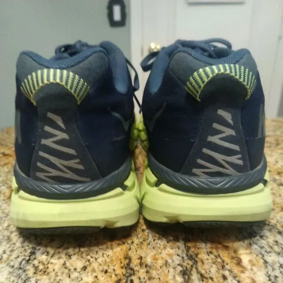 HOKA ONE ONE Mens CLIFTON 6 Sz 12.5 Blue Green Running Athletic Cushioned Shoes