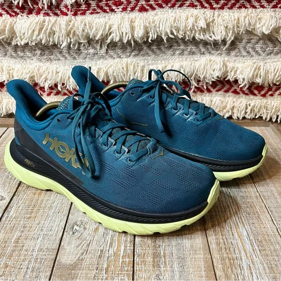 Hoka One One Mens Mach 4 1113528 BCBLC Blue Running Shoes Sneakers Size 9.5