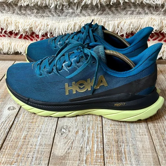 Hoka One One Mens Mach 4 1113528 BCBLC Blue Running Shoes Sneakers Size 9.5